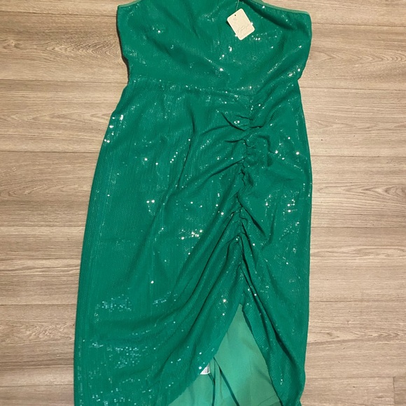 Anthro Free People Vineet Bahl One Shoulder Sequin Midi Dress - Picture 5 of 7